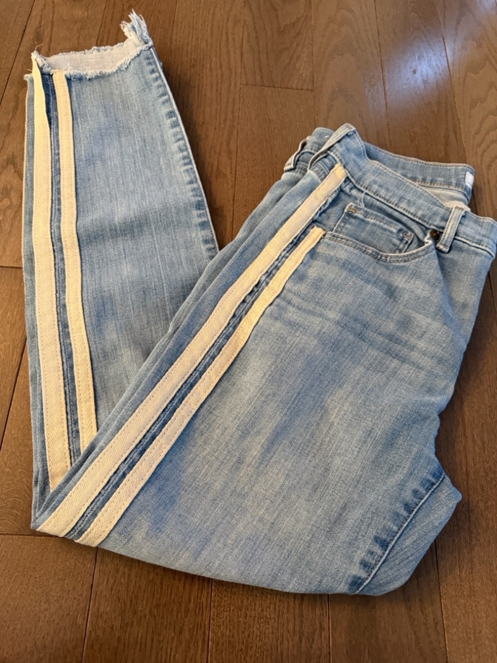 And Taylor skinny side striped jean